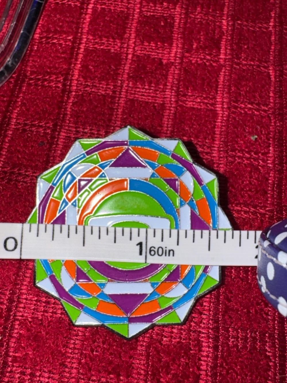 Oakley Multicolor Geometric Enamel Accent - Green, Orange, Purple, Blue - Picture 3 of 5